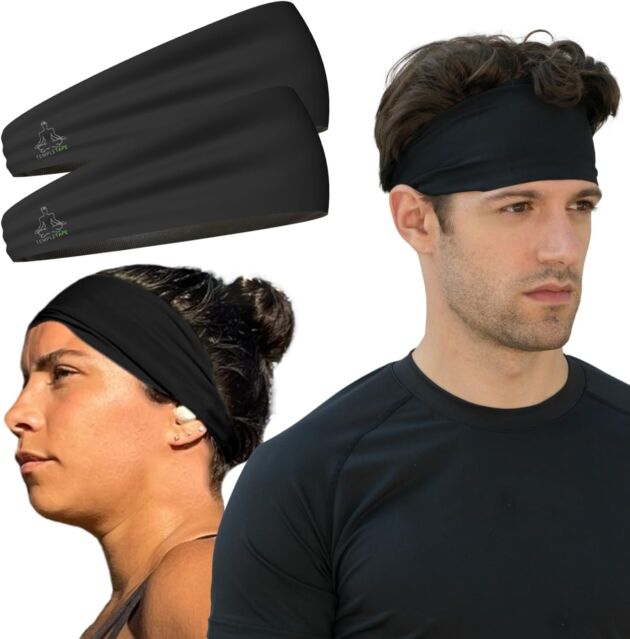 Temple Tape Sweat Band Exercise Headbands for Ladies and Males - Sweatbands for Males ...