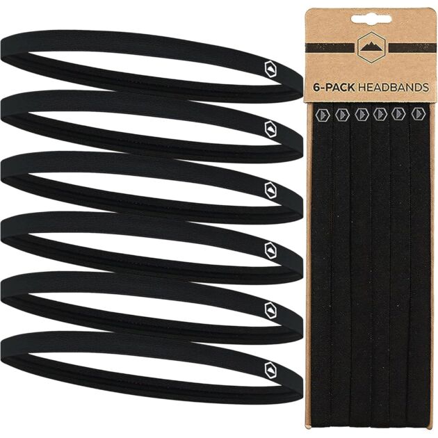 Robust Headwear Skinny Elastic Headbands for Males - Sports activities Hair Head Band for Ladies ...