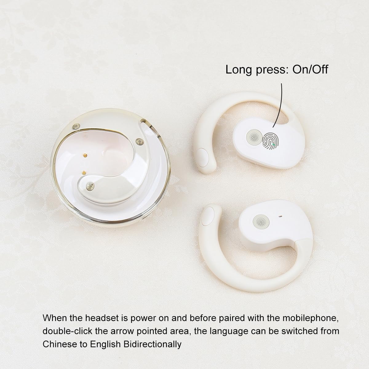 URIZONS Ball Form Earhook TWS Gaming On Ear Earbuds Wi-fi Earphones - Low-La... - Image 2