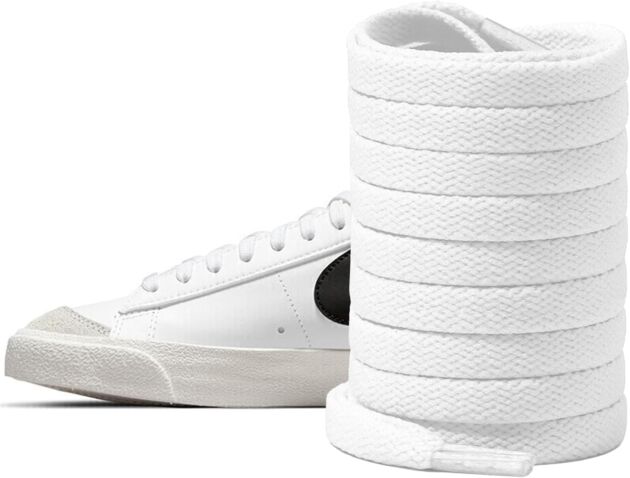 UamGlsob Cotton Shoe Laces for Nike Blazer Sneakers, 5/16"(8mm) Flat Shoelaces R...