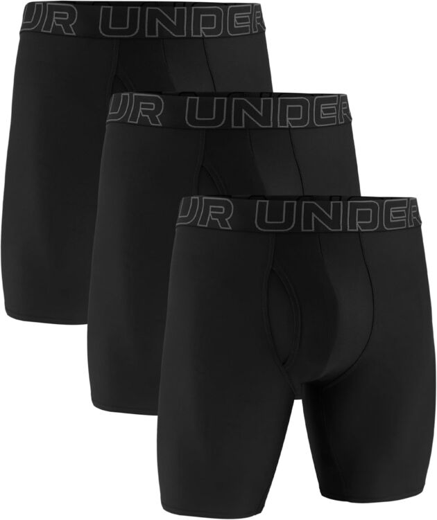 Underneath Armour Males's Multi-Pack Efficiency Tech Lengthy-Leg Boxer Temporary, 9" Inseam, ...