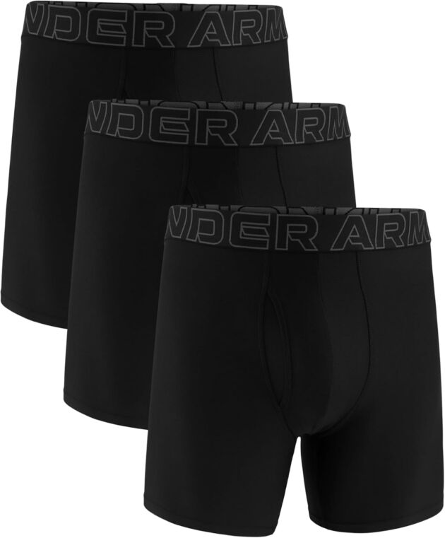 Below Armour mens Multi-pack Efficiency Tech Boxerjock Temporary, 6" Inseam, All-da...