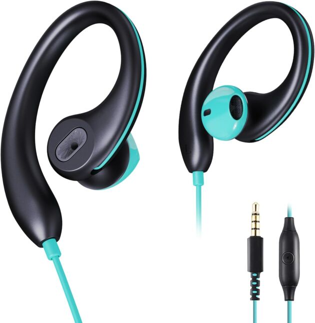 Improve Wired Sports activities Earbuds with Ear Hooks, Operating Headphones Safe Match Wrap ...