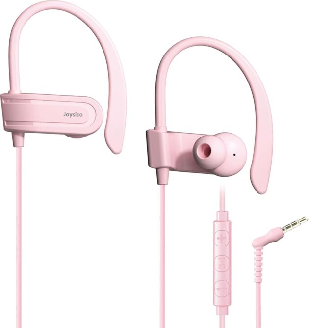 Wired Over Ear Earbuds with Microphone Quantity Management Ear Hook and Case, Sweatpr...