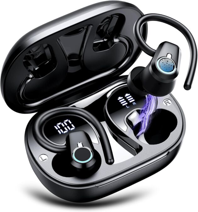 Wi-fi Earbuds, 2023 Bluetooth Headphones 5.3 Sport, 50H Ear buds with Earhook...