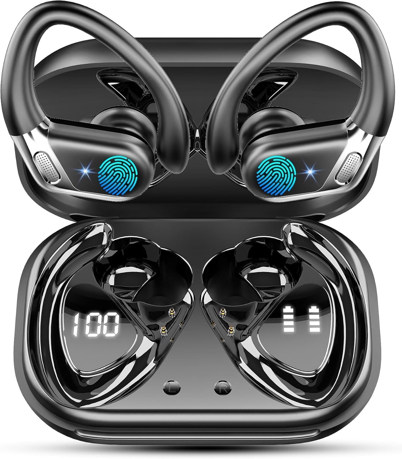 Wi-fi Earbuds, 2026 Bluetooth 5.4 Headphones Sport, Bluetooth Earbuds with EN...