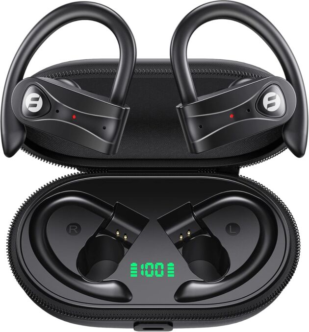 Wi-fi Earbuds 4 Mic Clear Name Bluetooth Headphones Wi-fi Charging Case St...