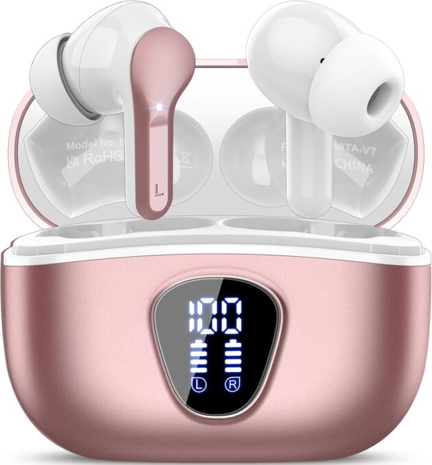 Wi-fi Earbuds, Bluetooth 5.4 Headphones HiFi Stereo, Bluetooth Earbuds with E...