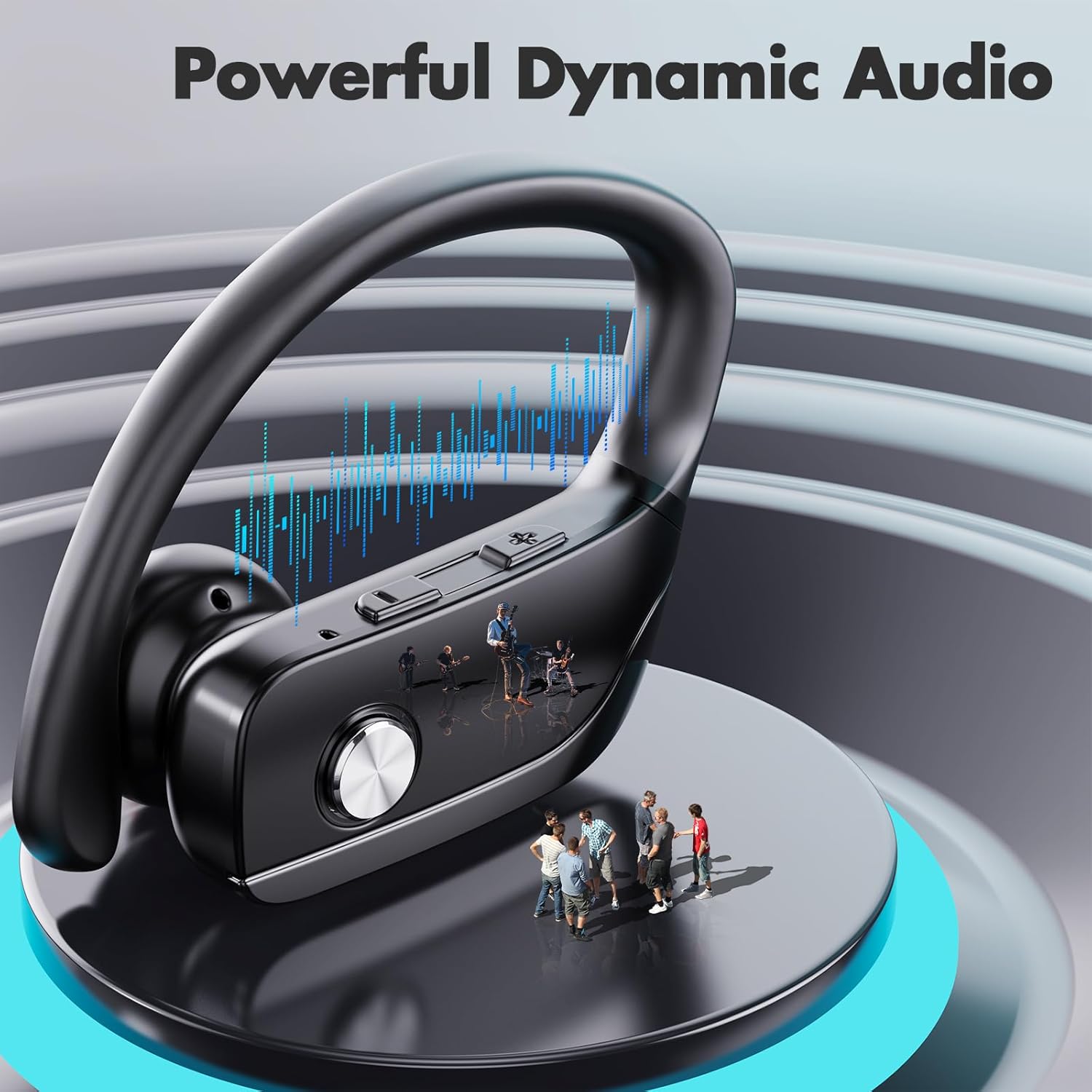 Wi-fi Earbuds Bluetooth Headphones 48Hrs Play Again Sports activities Earphones with LED ... - Image 2