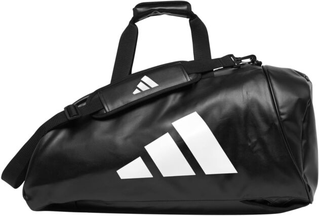 adidas Fight Sports activities 2-in-1 Coaching Sports activities Gear Duffel Bag - Black White -...