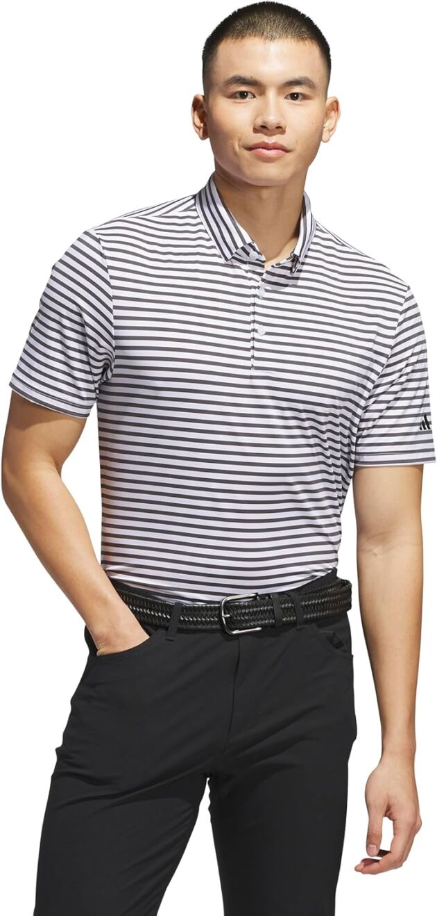 adidas Golf Males's Ultimate365 Stripe Polo Shirt
