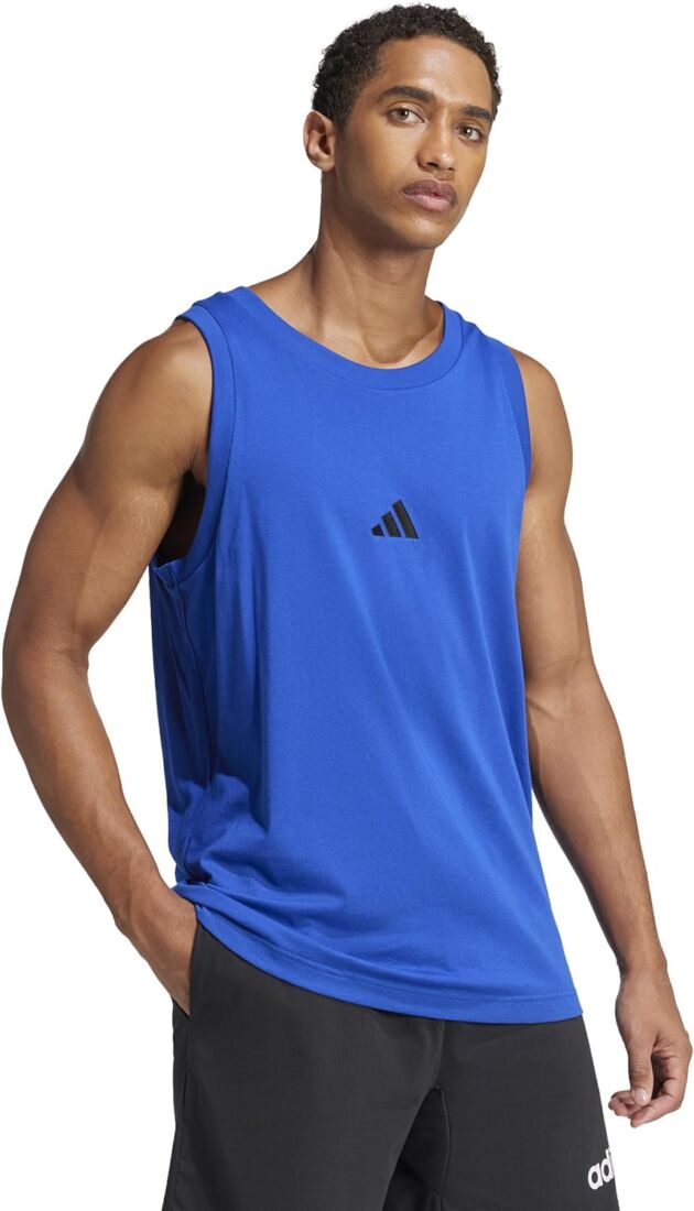 adidas Males's Necessities Small Brand Sportswear Tank High