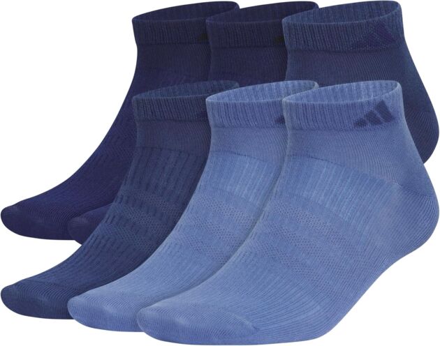 adidas Males's Superlite Low Minimize Ankle Socks (6 Pairs) Light-weight & Breathable