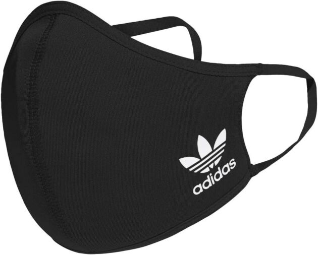 adidas Originals Normal Face Covers 3-Pack, Black/White, X-Small/Small