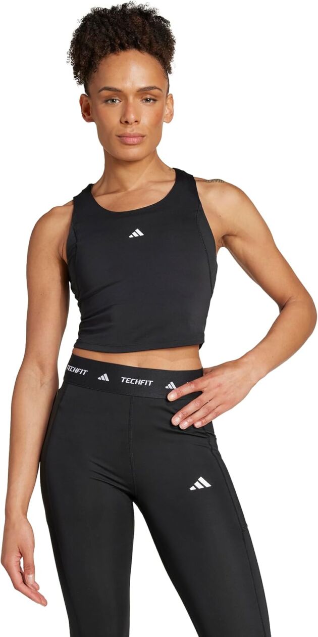 adidas Girls's Techfit Cropped Coaching Tank Prime