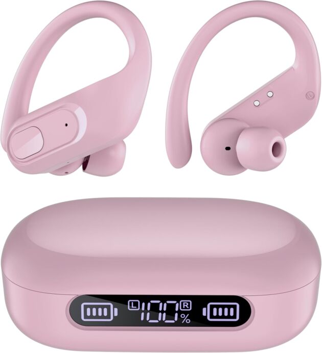 occiam Bluetooth Headphones Ear Buds 96Hrs Playback Sport Over-Ear Waterproof Wi...