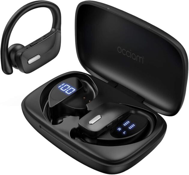 occiam Sport Wi-fi Earbuds Bluetooth Headphones 80hrs Playtime Deep Bass Ear ...